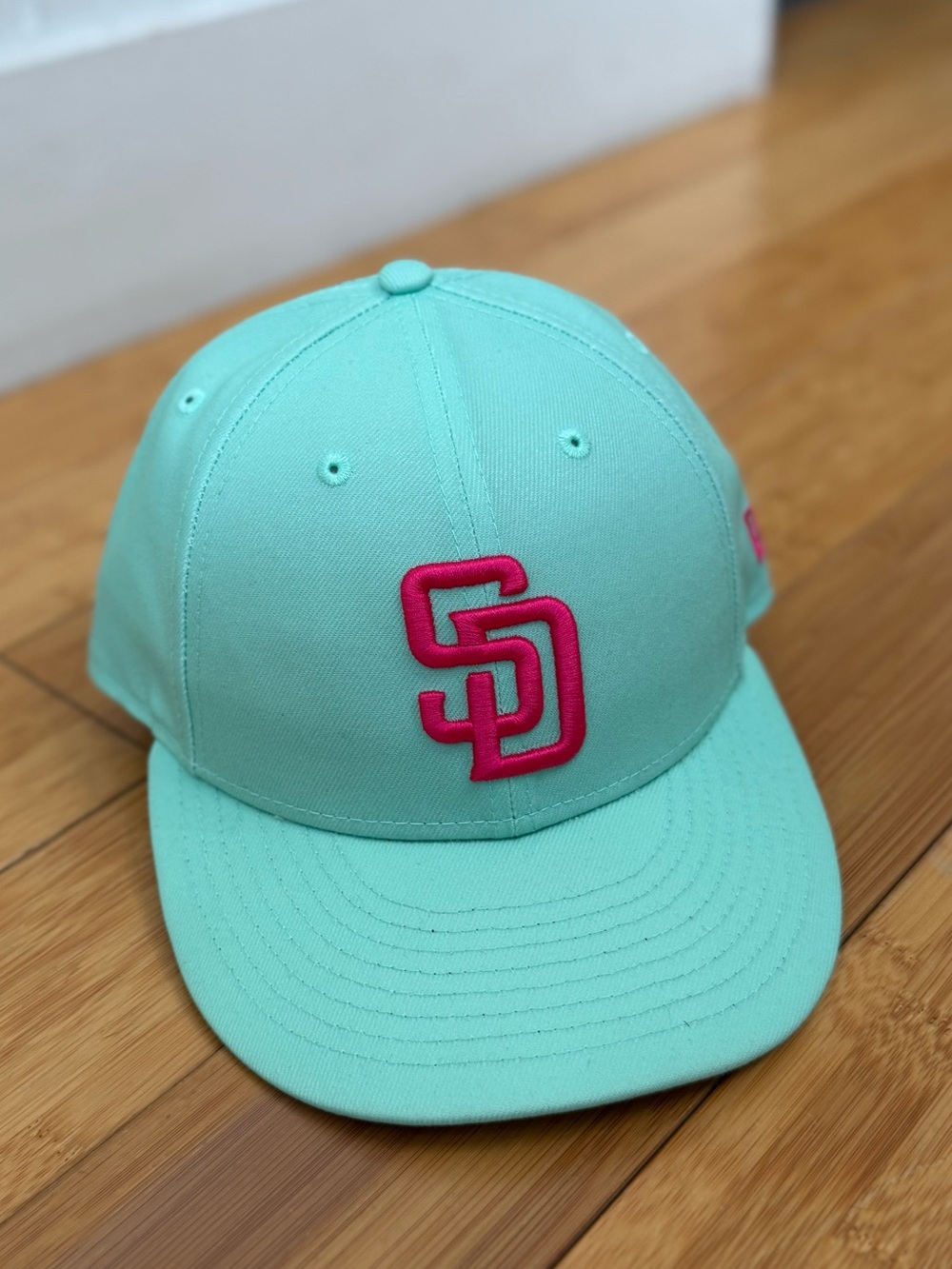 San Diego Padres New Era Aqua Turquoise & Hot Pink SD Logo Fitted Hat